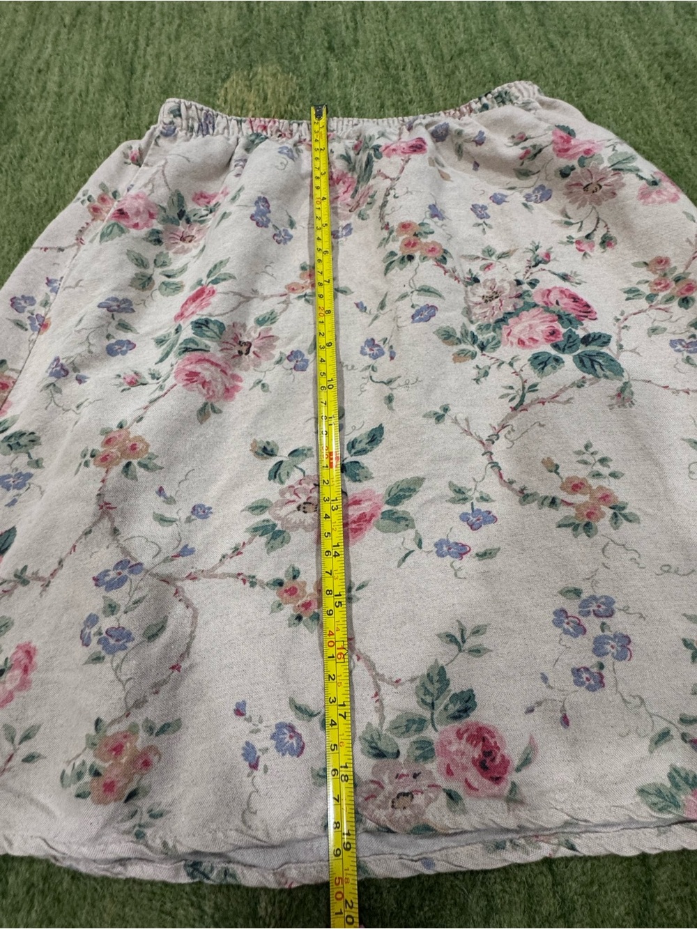VTG 90s Laura Ashley Floral Linen Blend Midi Skirt Sz 6 Cottagecore Romantic Luv - Picture 4 of 10